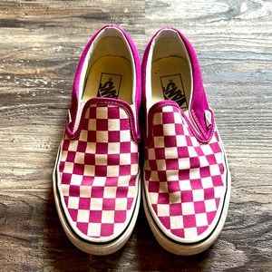 Pink checkered Vans